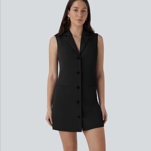 Sleeveless Mini Work Dress with Pockets